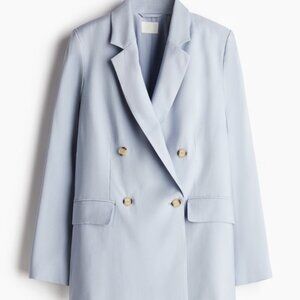 H&M Double Breasted Blazer (Light Blue, 3X), NWT